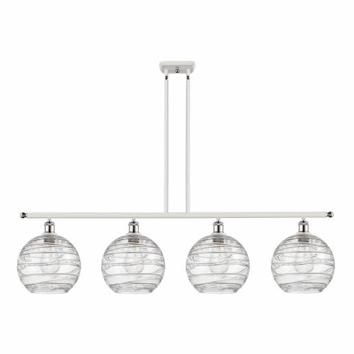 Innovations Deco Swirl 4-LT 48" LED Island Light - White and Polished Chrome - 516-4I-WPC-G1213-10-LED