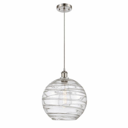 Innovations Deco Swirl Mini Pendant - Brushed Satin Nickel - 516-1P-SN-G1213-12