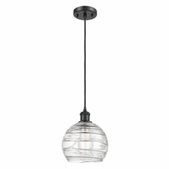 Innovations Deco Swirl Mini Pendant - Matte Black - 516-1P-BK-G1213-8
