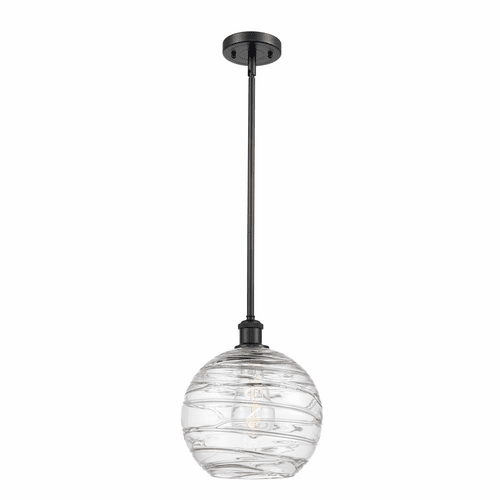 Innovations Deco Swirl Mini Pendant - Matte Black - 516-1S-BK-G1213-10