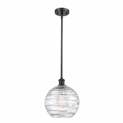Innovations Deco Swirl Mini Pendant - Matte Black - 516-1S-BK-G1213-10
