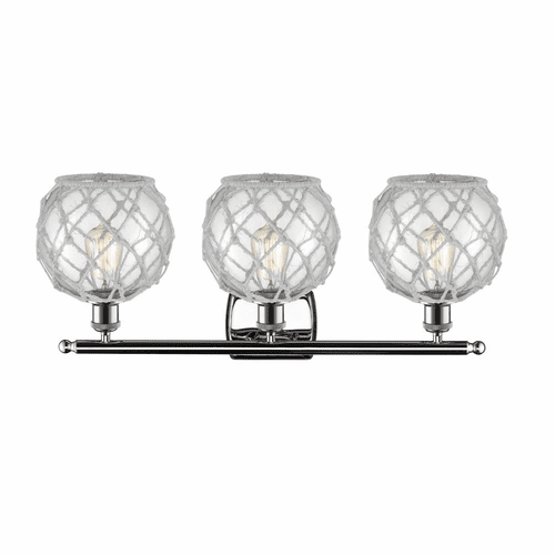Innovations Farmhouse Rope 3-LT Bath Vanity - Polished Chrome - 516-3W-PC-G122-8RW