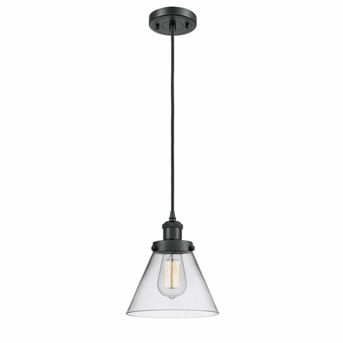 Innovations Large Cone 1-LT Mini Pendant - Matte Black - 916-1P-BK-G42