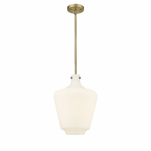 Innovations Lowell 1-LT 12" LED Mini Pendant - Brushed Brass - 493-1S-BB-G501-12-LED