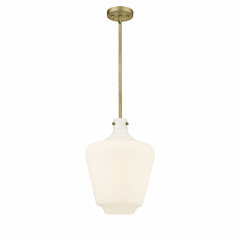 Innovations Lowell 1-LT 12" LED Mini Pendant - Brushed Brass - 493-1S-BB-G501-12-LED