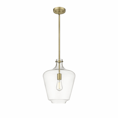 Innovations Lowell 1-LT 12" LED Mini Pendant - Brushed Brass - 493-1S-BB-G502-12-LED