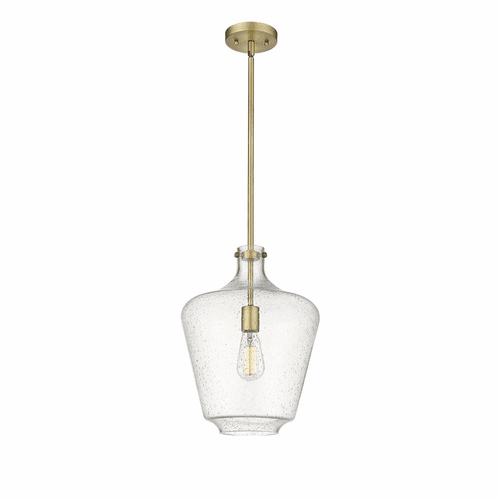 Innovations Lowell 1-LT 12" LED Mini Pendant - Brushed Brass - 493-1S-BB-G504-12-LED