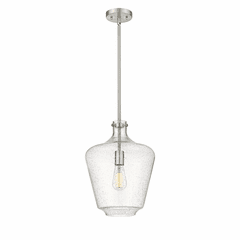 Innovations Lowell 1-LT 12" LED Mini Pendant - Brushed Satin Nickel - 493-1S-SN-G504-12-LED