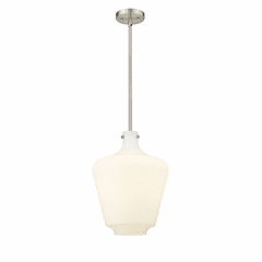 Innovations Lowell 1-LT 12" Mini Pendant - Brushed Satin Nickel - 493-1S-SN-G501-12