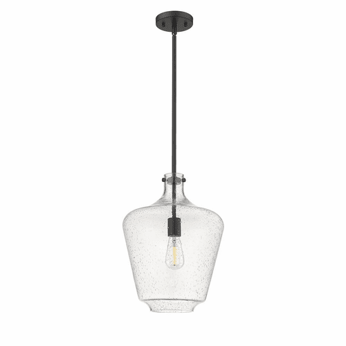 Innovations Lowell 1-LT 12" Mini Pendant - Matte Black - 493-1S-BK-G504-12