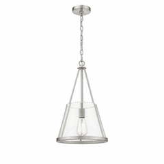 Innovations Lux LED Mini Pendant - Brushed Satin Nickel - 383-1S-SN-G384A-12CL-LED