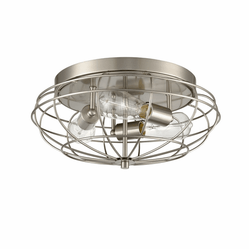 Innovations Muselet 3-LT Flush Mount - Brushed Satin Nickel - 510-3C-SN