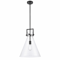 Innovations Newton 1 Light Mini Pendant - Matte Black - 411-1S-BK-14CL