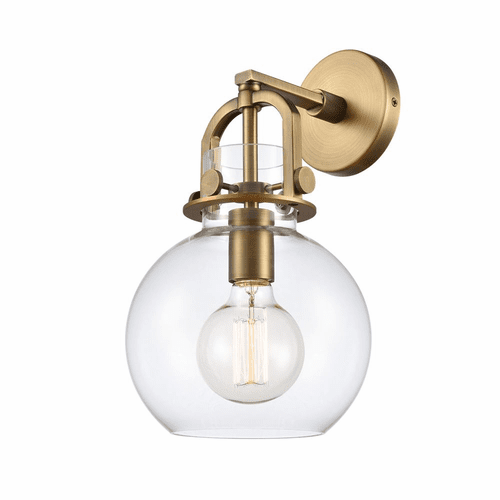 Innovations Newton 1 Light Sconce - Brushed Brass - 410-1W-BB-8CL