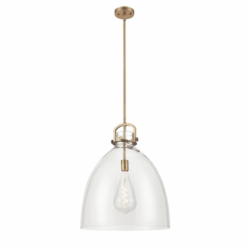 Innovations Newton Bell 1-LT 18" Pendant - Brushed Brass - 412-1S-BB-18CL