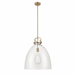 Innovations Newton Bell 1-LT 18" Pendant - Brushed Brass - 412-1S-BB-18CL