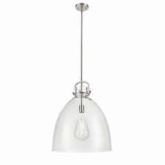 Innovations Newton Bell 1-LT 18" Pendant - Brushed Satin Nickel - 412-1S-SN-18CL