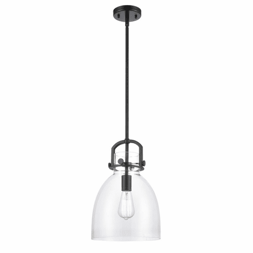 Innovations Newton Bell Mini Pendant - Matte Black - 412-1S-BK-10CL