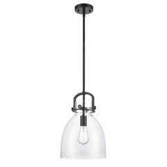 Innovations Newton Bell Mini Pendant - Matte Black - 412-1S-BK-10CL