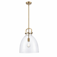Innovations Newton Bell Pendant - Brushed Brass - 412-1S-BB-14CL