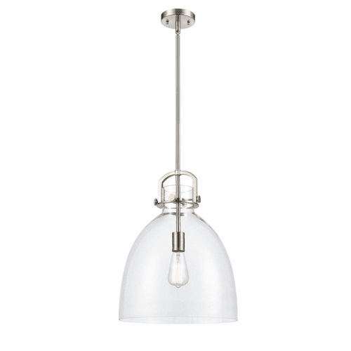 Innovations Newton Bell Pendant - Brushed Satin Nickel - 412-1S-SN-14CL