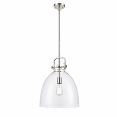 Innovations Newton Bell Pendant - Brushed Satin Nickel - 412-1S-SN-14CL