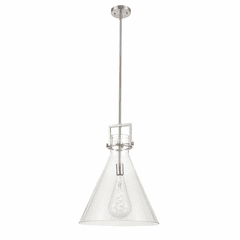 Innovations Newton Cone 1-LT 16" Pendant - Brushed Satin Nickel - 411-1S-SN-16CL