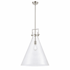 Innovations Newton Cone 1-LT 18" Pendant - Brushed Satin Nickel - 411-1S-SN-18CL