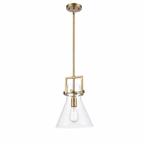 Innovations Newton Cone Mini Pendant - Brushed Brass - 411-1S-BB-10CL