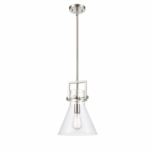Innovations Newton Cone Mini Pendant - Brushed Satin Nickel - 411-1S-SN-10CL