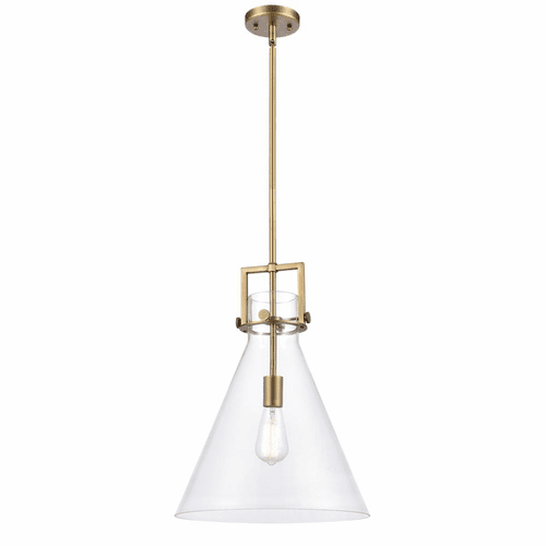 Innovations Newton Cone Pendant - Brushed Brass - 411-1S-BB-14CL