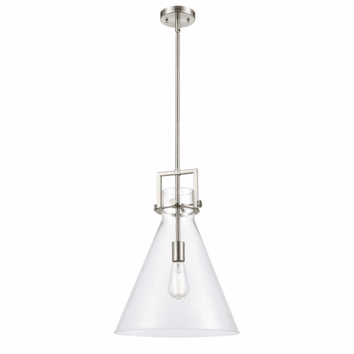 Innovations Newton Cone Pendant - Brushed Satin Nickel - 411-1S-SN-14CL