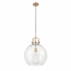 Innovations Newton Sphere 1-LT 16" Pendant - Brushed Brass - 410-1S-BB-16CL