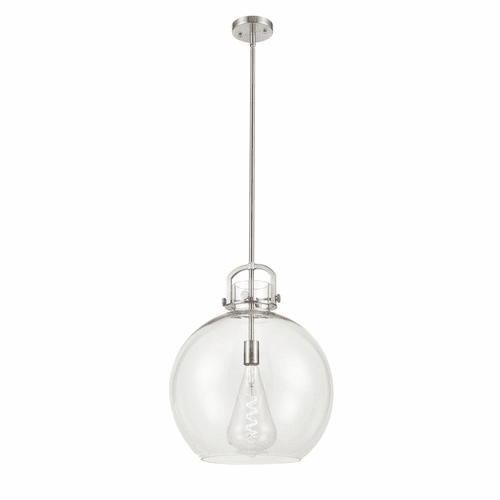 Innovations Newton Sphere 1-LT 16" Pendant - Brushed Satin Nickel - 410-1S-SN-16CL