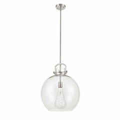Innovations Newton Sphere 1-LT 16" Pendant - Brushed Satin Nickel - 410-1S-SN-16CL