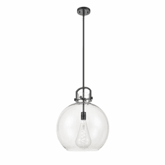 Innovations Newton Sphere 1-LT 16" Pendant - Matte Black - 410-1S-BK-16CL