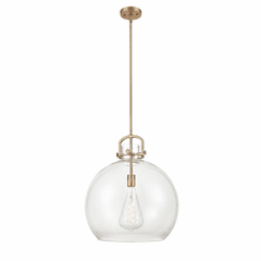 Innovations Newton Sphere 1-LT 18" Pendant - Brushed Brass - 410-1S-BB-18CL