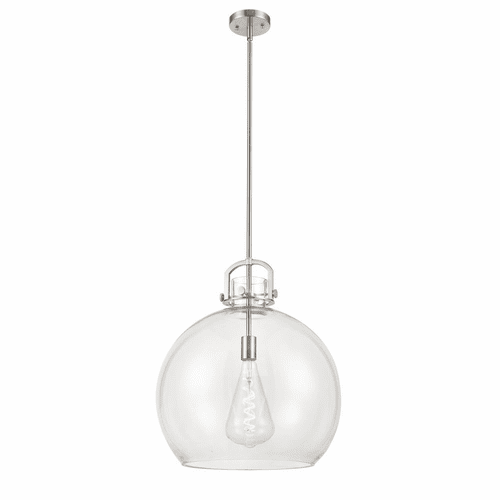 Innovations Newton Sphere 1-LT 18" Pendant - Brushed Satin Nickel - 410-1S-SN-18CL