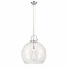 Innovations Newton Sphere 1-LT 18" Pendant - Brushed Satin Nickel - 410-1S-SN-18CL