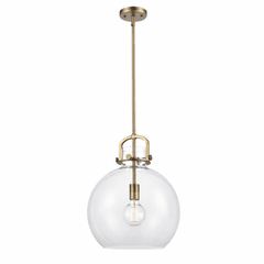 Innovations Newton Sphere Pendant - Brushed Brass - 410-1S-BB-14CL