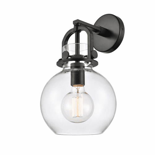 Innovations Newton Sphere Sconce - Matte Black - 410-1W-BK-8CL