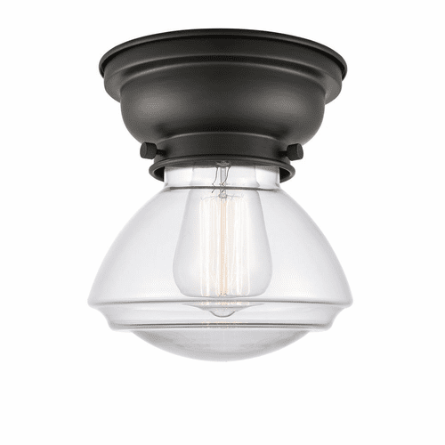 Innovations Olean 1-LT Flush Mount - Matte Black - 623-1F-BK-G322