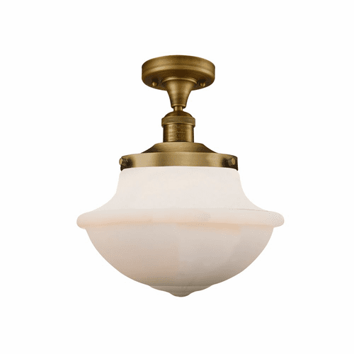 Innovations Oxford Semi-Flush Mount - Brushed Brass - 517-1CH-BB-G541