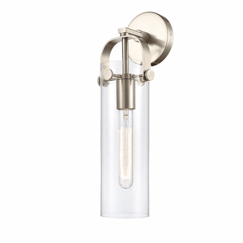 Innovations Pilaster 1 Light Sconce - Brushed Satin Nickel - 413-1W-SN-4CL