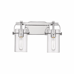 Innovations Pilaster 2-LT 17" LED Bath Vanity-LT - Polished Nickel - 423-2W-PC-4CL-LED