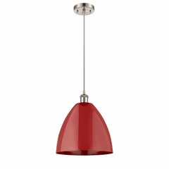 Innovations Plymouth Dome 1-LT Mini Pendant - Brushed Satin Nickel - 516-1P-SN-MBD-12-RD
