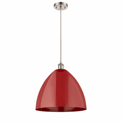 Innovations Plymouth Dome 1-LT Mini Pendant - Brushed Satin Nickel - 516-1P-SN-MBD-16-RD