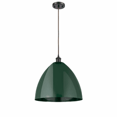 Innovations Plymouth Dome 1-LT Mini Pendant - Oil Rubbed Bronze - 516-1P-OB-MBD-16-GR