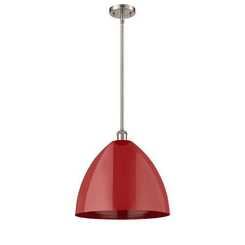 Innovations Plymouth Dome 1-LT Pendant - Brushed Satin Nickel - 516-1S-SN-MBD-16-RD-LED