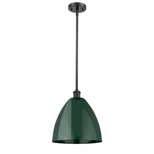 Innovations Plymouth Dome 1-LT Pendant - Oil Rubbed Bronze - 516-1S-OB-MBD-12-GR